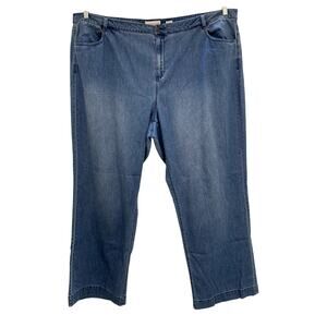 Coldwater Creek CWC Jeans 24W 50x31 Blue Light Wash Straight Leg Classic Waist